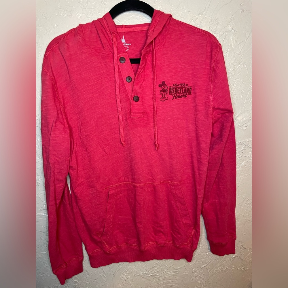 Disney Red Long Sleeve Tee with Hood